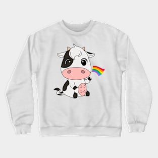 Rainbow Flag Cow Crewneck Sweatshirt